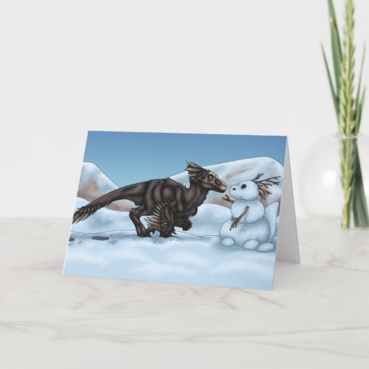 Carte Dinosaur Snowman (Devant)