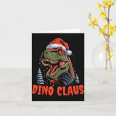 Carte Dinosaur T-rex Christmas Tree Dino Claus Pajamas X (Fleur jaune)