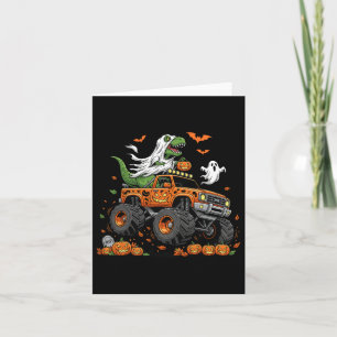 Carte Dinosaur T-rex équitation Monster Camion Halloween