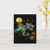 Carte Dinosaur T Rex Funny Boo Halloween Garçons Hommes (Fleur jaune)