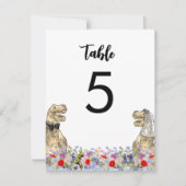 Carte Dinosaur Thème Mariage (Devant)