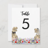 Carte Dinosaur Thème Mariage (Dos)