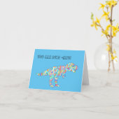 Carte Dinosaure (Fleur jaune)