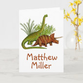 Carte Dinosaure (Fleur jaune)