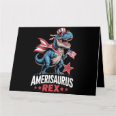 Carte Dinosaure 4 juillet Amerisaurus T Rex Drôle (Devant)