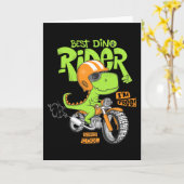 Carte Dinosaure à moto (Fleur jaune)