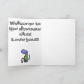 Carte Dinosaure avec Walker Anniversaire de la vieilless (Intérieur)