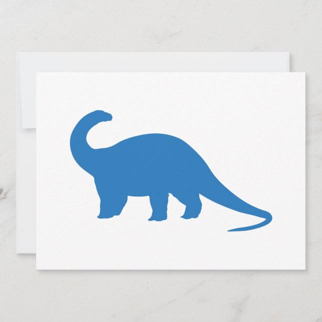 Carte Dinosaure Bleu (Devant)