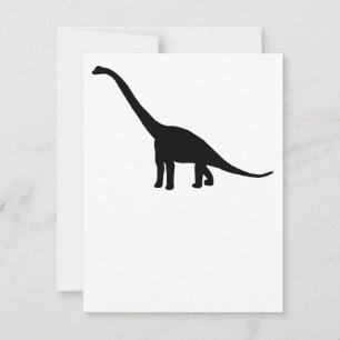 Carte Dinosaure Brontosaurus Silhouette