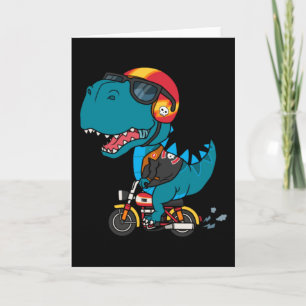 Carte dinosaure cool à moto