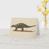 Carte Dinosaure crétacé Ankylosaurus (Fleur jaune)