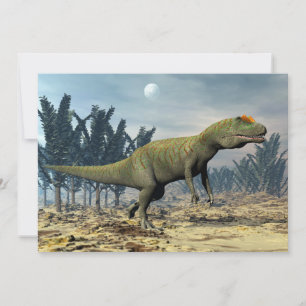 Carte dinosaure d'Allosaurus - rendu 3D