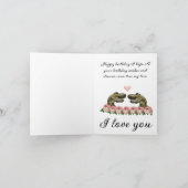 Carte dinosaure d'anniversaire heureux (Intérieur)