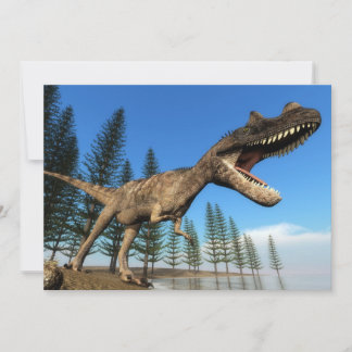 Carte Dinosaure de Ceratosaurus sur le rivage - rendu 3D
