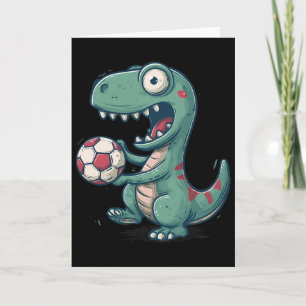 Carte Dinosaure de football excité pour Juric et amateur