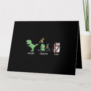 Carte Dinosaure de gaz liquide solide Retour à l'école