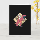 Carte Dinosaure de Pâques (Fleur jaune)