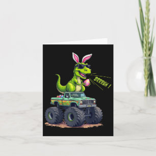 Carte Dinosaure de Pâques - T-rex Chasse aux Oeufs de Pâ
