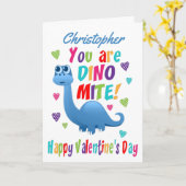 Carte Dinosaure Dinomite Valentines (Fleur jaune)
