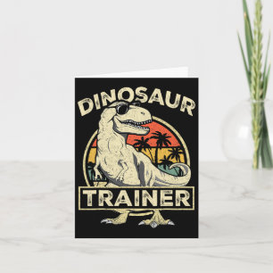 Carte Dinosaure Entraîneur Halloween Costume Retro Dino