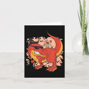 Carte Dinosaure Et Chien - Halloween Drôle