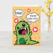 Carte Dinosaure Jaune Dino Mite Joyeux Anniversaire (Fleur jaune)