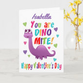 Carte Dinosaure mou Dinomite Valentines Jour (Fleur jaune)