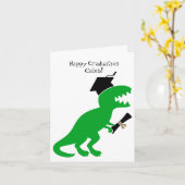 Carte Dinosaure personnalisé maternelle Graduation (Fleur jaune)