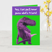 Carte Dinosaure pourpre (Fleur jaune)