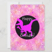 Carte Dinosaure Rose Cachez Un Joyeux Anniversaire ! (Devant)
