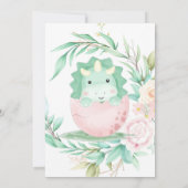 Carte Dinosaure rose vert à quel point le ventre de mama (Dos)