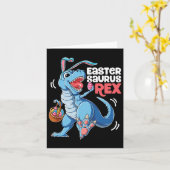 Carte Dinosaure Saurus de Pâques T Rex Garçons Filles En (Fleur jaune)