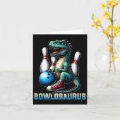 Carte Dinosaure T-rex Bowling Graphic Dino Dino Bowler K (Fleur jaune)