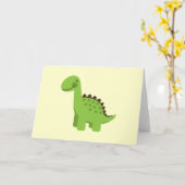 Carte Dinosaure Vert (Fleur jaune)