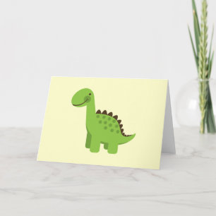 Carte Dinosaure Vert