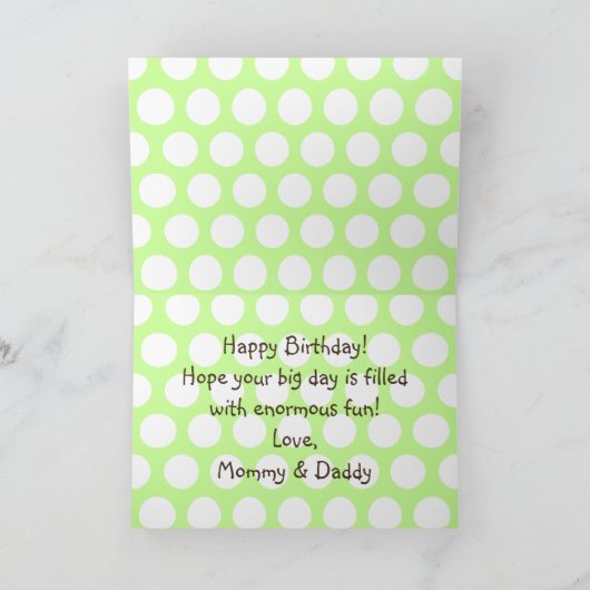 Carte Dinosaure Vert (Intérieur)