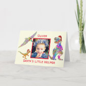 Carte Dinosaures de Noël Ajouter une photo (Devant)