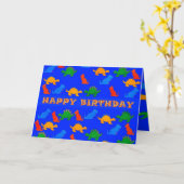 Carte Dinosaures du joyeux anniversaire du garçon de (Fleur jaune)