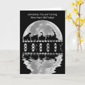 Carte Dinosaures mignons en train Imaginaire 9 ans (Fleur jaune)