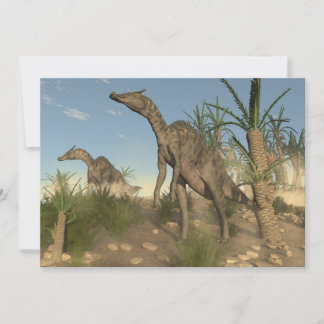 Carte Dinosaures saurolophus - rendu 3D