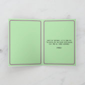 Carte Dinosaures vert mignon et pourpre Garçon 1er anniv (Intérieur)