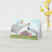 Carte Dinosaurs 3rd Birthday (Fleur jaune)