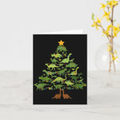 Carte Dinosaurs Christmas Kids Christmas Tree Funny Love (Fleur jaune)
