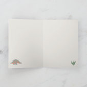 Carte Dinosaurs Kids Hand Drawn Boho Dinosaur Pattern (Intérieur)