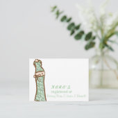 Carte d'inscription baby shower (Debout devant)