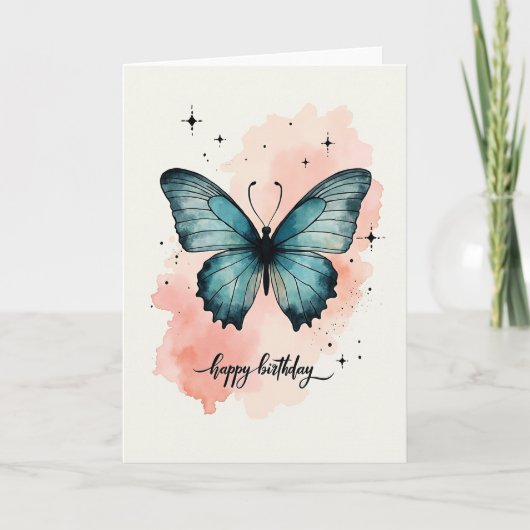 Carte d'insecte à l'aquarelle joyeuse (Devant)