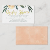 Carte d'insert de douche à affichage floral (Devant / Derrière)