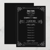 Carte d'insertion Art Déco Noir & Blanc de luxe (Devant / Derrière)