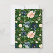 Carte d'insertion avec détails en aquarelle floral (Dos)