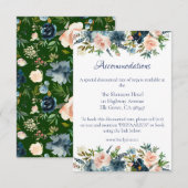 Carte d'insertion avec détails en aquarelle floral (Devant / Derrière)